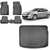 Team Car Renault Megane 3 Sporttourer 2009 Model 3D Bagaj Havuzu+3d Havuzlu Araca Özel Paspas Takımı - Siyah - Siyah