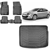 Team Car Renault Megane 3 Sporttourer 2014 Model 3D Bagaj Havuzu+3d Havuzlu Araca Özel Paspas Takımı - Siyah - Siyah