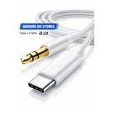 Tech&bello accessories Type-c 3.5mm Aux Kablo 1m İphone Android Destekli Araba İle Uyumlu