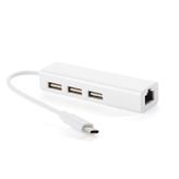 Techmaster Usb-C 3.1 Type-C 3 USB 3.0 ve RJ45 Yüksek Hızlı Ethernet Port