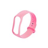 Techmaster Xiaomi Mi Band 3 Ve 4 Akıllı Bileklik Uyumlu Kordon Kayış Pembe