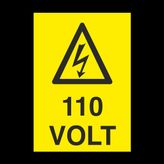 Technopa 110 Volt Uyarı Levhası