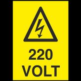 Technopa 220 Volt Uyarı Levhası