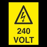 Technopa 240 Volt Uyarı Levhası