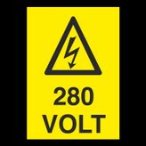 Technopa 280 Volt Uyarı Levhası