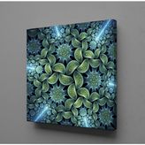 Technopa 3 Boyutlu Yeşil Çiçek 30x30 cm Kanvas Tablo