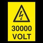 Technopa 30000 Volt Uyarı Levhası