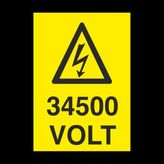 Technopa 34500 Volt 50 x 70 cm Uyarı Levhası
