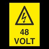 Technopa 48 Volt 70 x 100 cm Uyarı Levhası