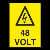 Technopa 48 Volt Uyarı Levhası