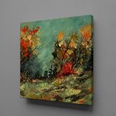 Technopa Ağaçlar 70x70 cm Kare Kanvas Tablo