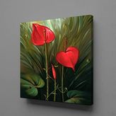 Technopa Antoryum Çiçeği 25x25 cm Kanvas Tablo