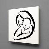 Technopa Bebeğine Sarılan Anne 60x60 cm Kanvas Tablo