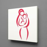 Technopa Bebeğini Koklayan Anne 130x130 cm Kanvas Tablo