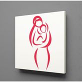 Technopa Bebeğini Koklayan Anne 50x50 cm Kanvas Tablo
