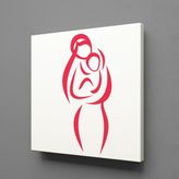 Technopa Bebeğini Koklayan Anne 70x70 cm Kanvas Tablo