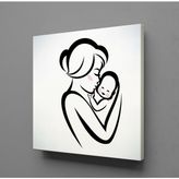 Technopa Bebeğini Öpen Anne 50x50 cm Kanvas Tablo