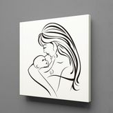 Technopa Bebeğiyle İlgilenen Anne 60x60 cm Kanvas Tablo