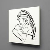 Technopa Bebeğiyle İlgilenen Anne 90X90 cm Kanvas Tablo