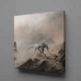 Technopa Beyaz At 50x50 cm Kanvas Tablo