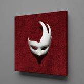 Technopa Beyaz Maske 80x80 cm Kanvas Tablo