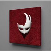 Technopa Beyaz Maske 90x90 cm Kanvas Tablo