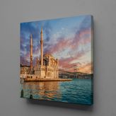 Technopa Deniz Manzaralı Cami 25x25 cm Kanvas Tablo