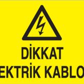 Technopa Elektrik Kablosu Uyarı Levhası