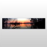 Technopa Göl Manzarası 270x90 cm Kanvas Tablo