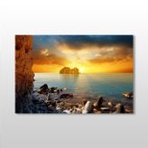 Technopa Gün Batımı Koy 75x50 cm Kanvas Tablo