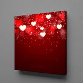 Technopa Işıklı Kalpler 50x50 cm Kanvas Tablo