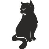 Technopa Kedi 60 cm Folyo Duvar Stickerı