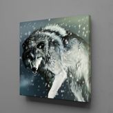 Technopa Koşan Kurt 25x25 cm Kanvas Tablo