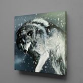 Technopa Koşan Kurt 90x90 cm Kanvas Tablo
