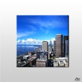 Technopa Metropol ve Kıyı Şeridi 80x80 cm Kanvas Tablo