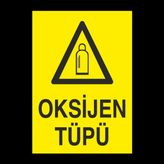 Technopa Oksijen Tüpü Uyarı Levhası