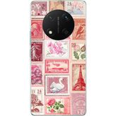 Techtree Honor X9C Uyumlu Pembe Posta Pulları Baskılı Silikon Kılıf
