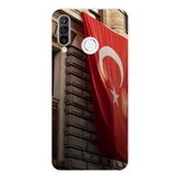 Techtree Huawei P30 Lite Uyumlu Dev Türk Bayrağı Baskılı Silikon Kılıf