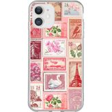 Techtree iPhone 11 Uyumlu Pembe Posta Pulları Baskılı Silikon Kılıf