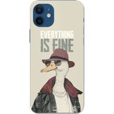 Techtree iPhone 12-12 PRO Uyumlu Everything is fine Baskılı Silikon Kılıf