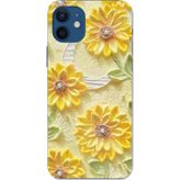 Techtree iPhone 12-12 PRO Uyumlu Rölyef Bahçesi Baskılı Silikon Kılıf