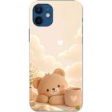 Techtree iPhone 12-12 PRO Uyumlu Sevimli Tatlı Ayı Baskılı Silikon Kılıf