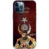 Techtree iPhone 12 PRO MAX Uyumlu Abdülhamid Han Baskılı Silikon Kılıf