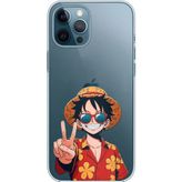 Techtree iPhone 12 PRO MAX Uyumlu Monkey D. Luffy Tasarımlı Baskılı Silikon Kılıf
