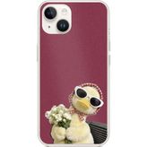 Techtree iPhone 13-14 Uyumlu Çiçekli Ördek Baskılı Silikon Kılıf