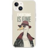Techtree iPhone 13-14 Uyumlu Everything is fine Baskılı Silikon Kılıf