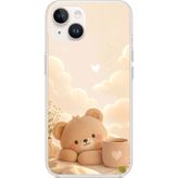 Techtree iPhone 13-14 Uyumlu Sevimli Tatlı Ayı Baskılı Silikon Kılıf