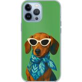 Techtree iPhone 13 PRO MAX Uyumlu Cool Dachshund Köpek Baskılı Silikon Kılıf