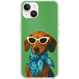 Techtree iPhone 14 PLUS Uyumlu Cool Dachshund Köpek Baskılı Silikon Kılıf