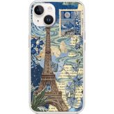 Techtree iPhone 14 PLUS Uyumlu Paris ve Eyfel Kulesi Baskılı Silikon Kılıf